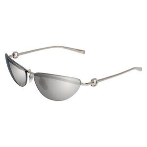 New GUCCI Silver Semi Rimless Square GG1701S 002 Sunglasses Women